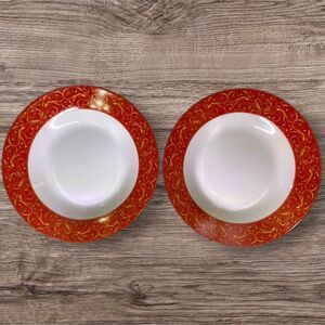 Set Of 2 Chris Madden JC Penney Montalira Rim Soup Bowls - 8” Diameter EXCELLENT